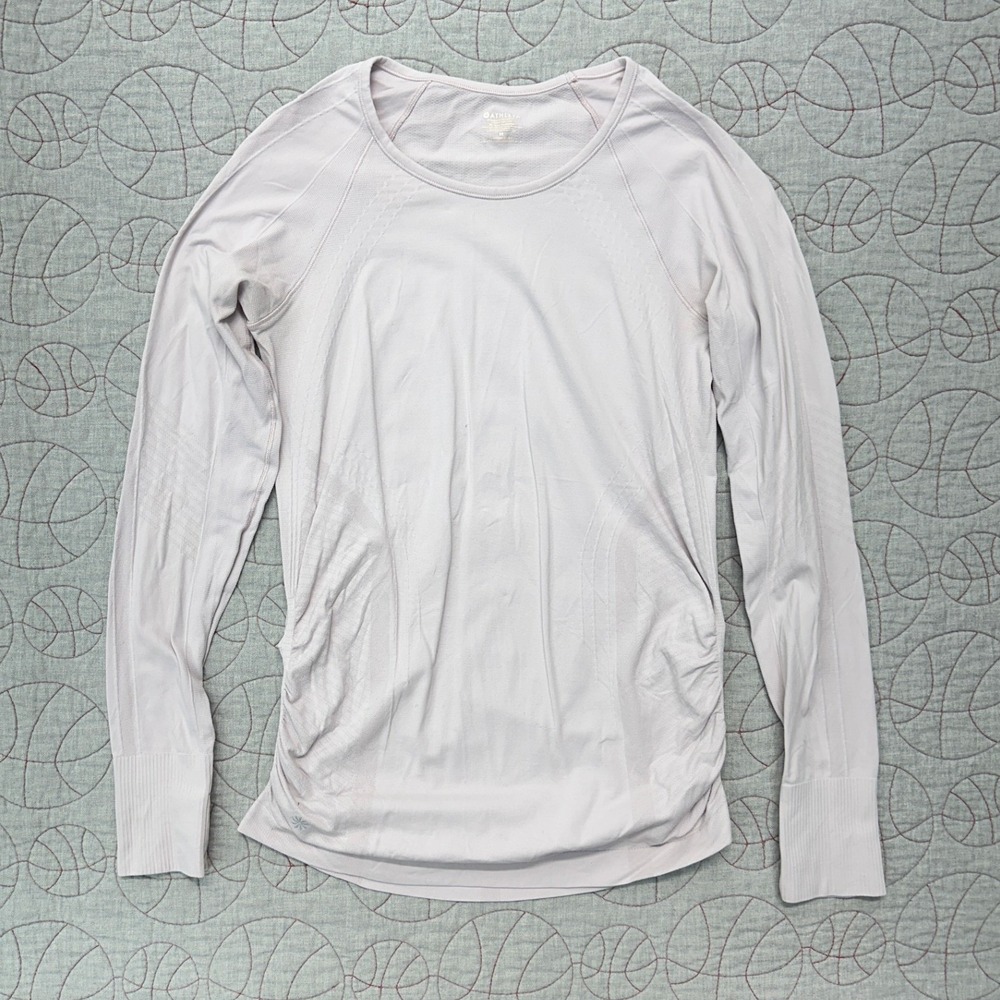 Athleta In Motion Top Pink Lavender Long Sleeve Thumbhole / Womens Medium